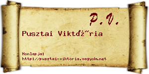 Pusztai Viktória névjegykártya
